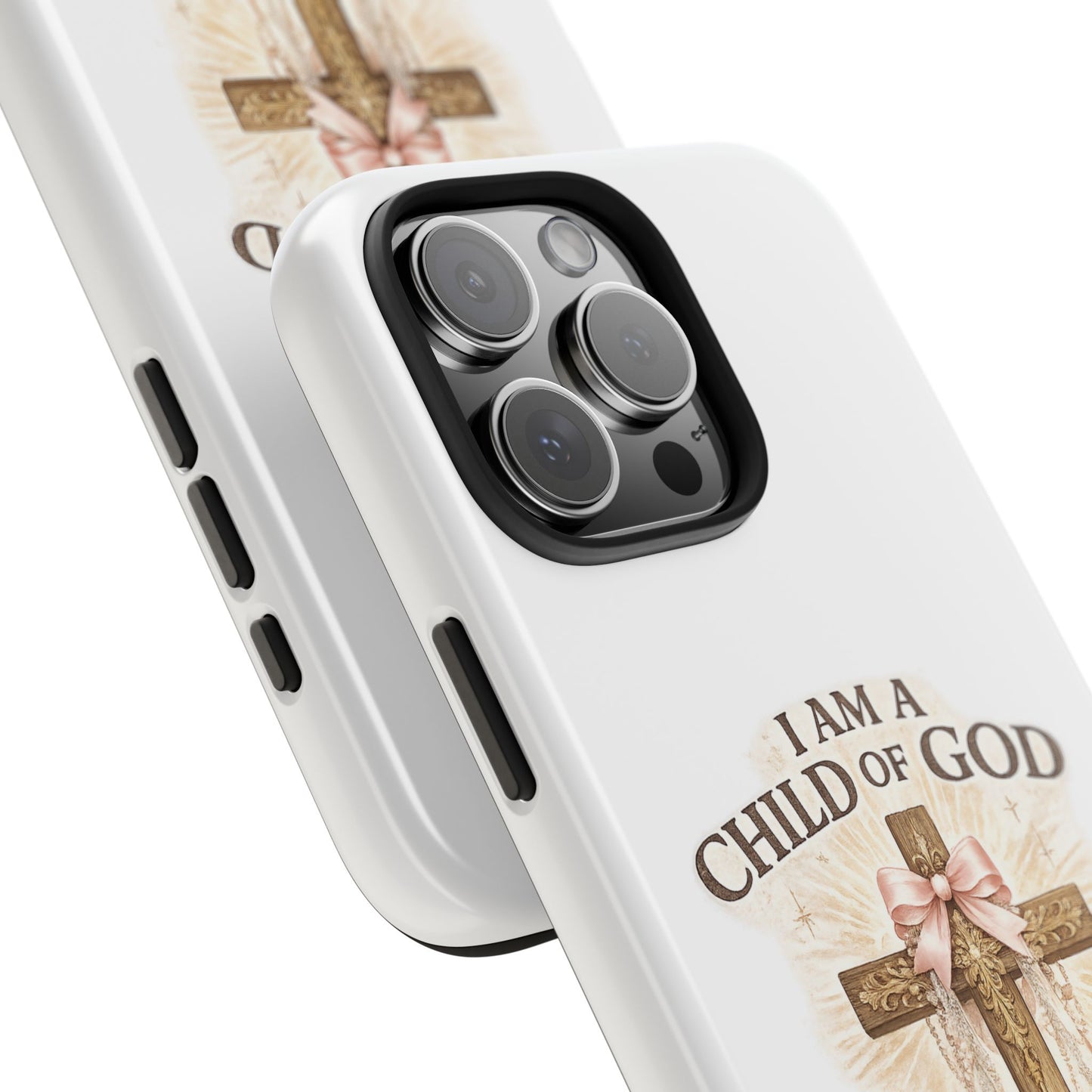 Religious Phone Case — "I Am a Child of God, I Love Jesus" Tough Protective Case