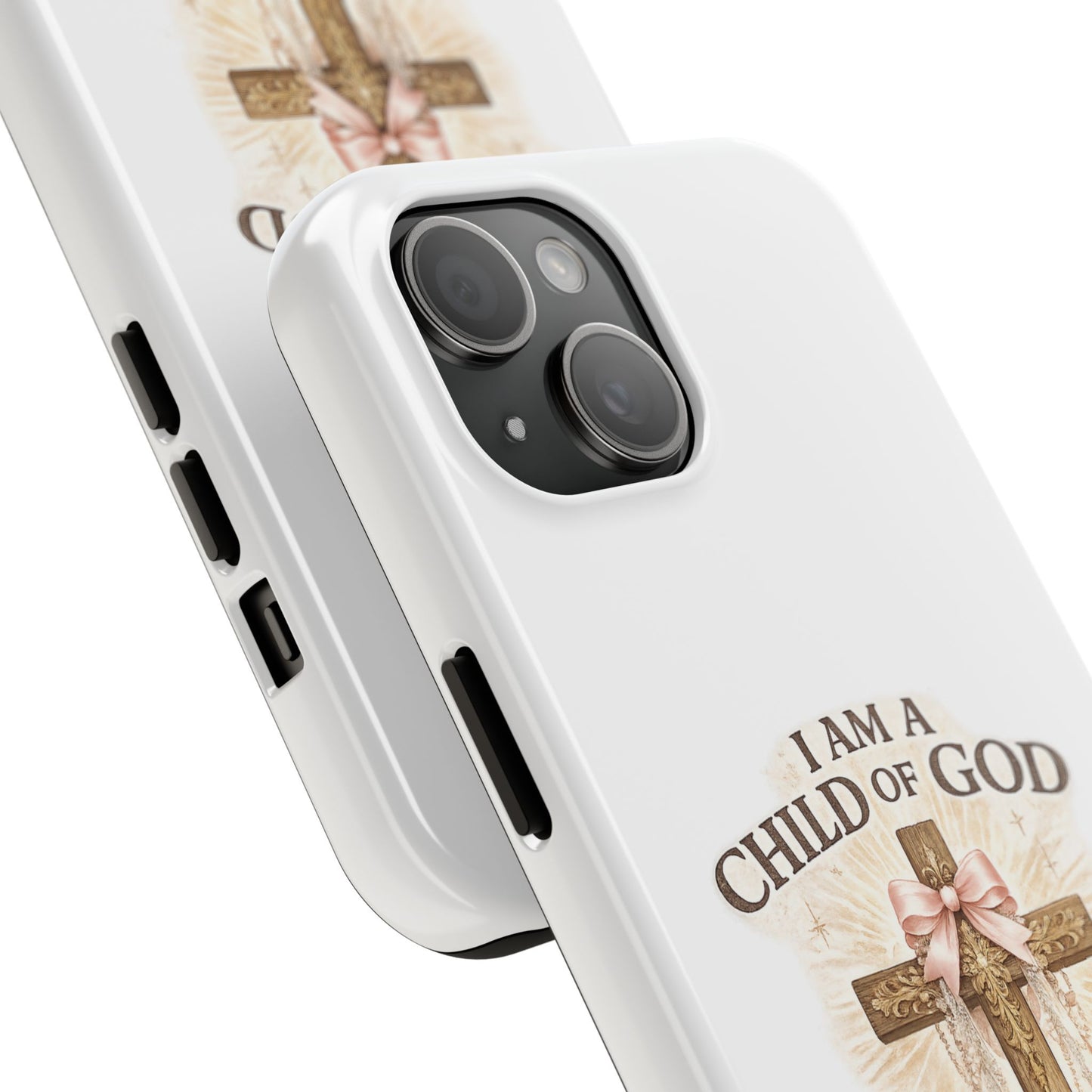 Religious Phone Case — "I Am a Child of God, I Love Jesus" Tough Protective Case