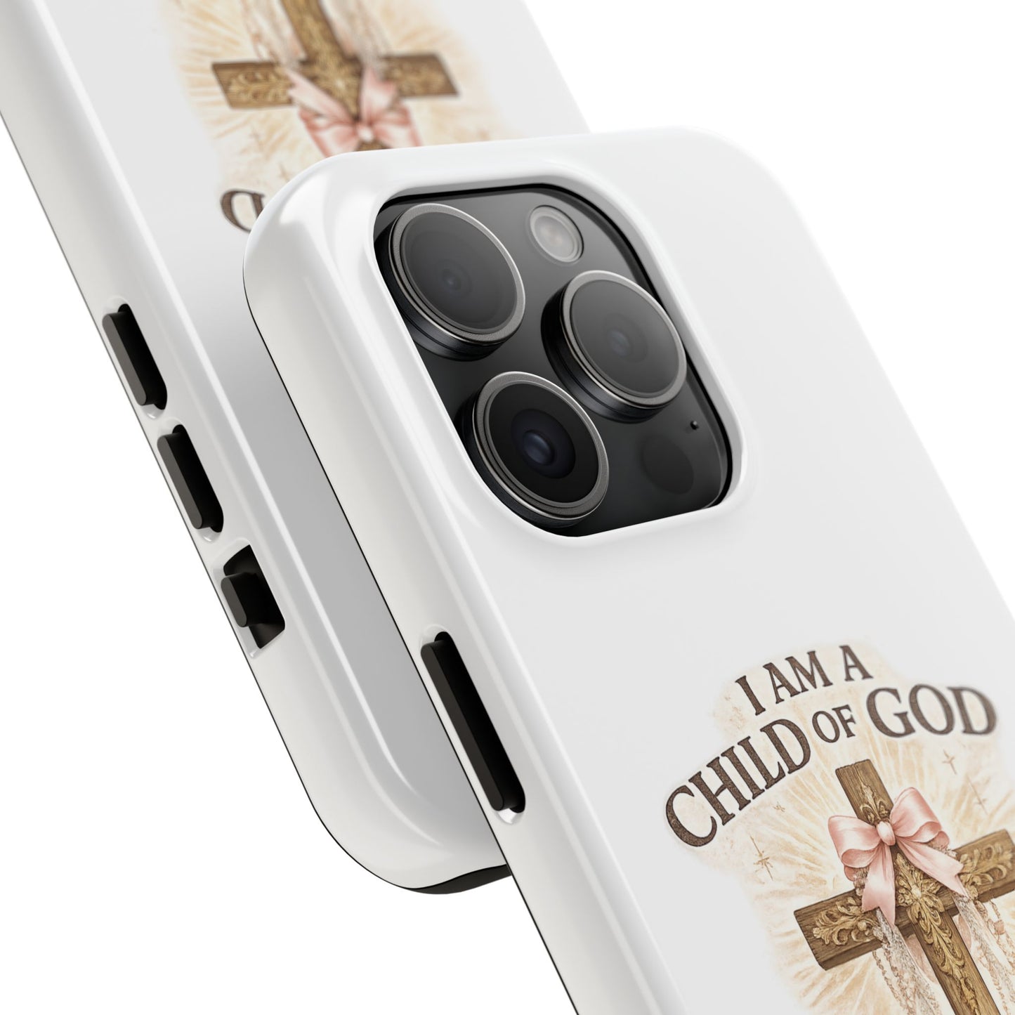 Religious Phone Case — "I Am a Child of God, I Love Jesus" Tough Protective Case