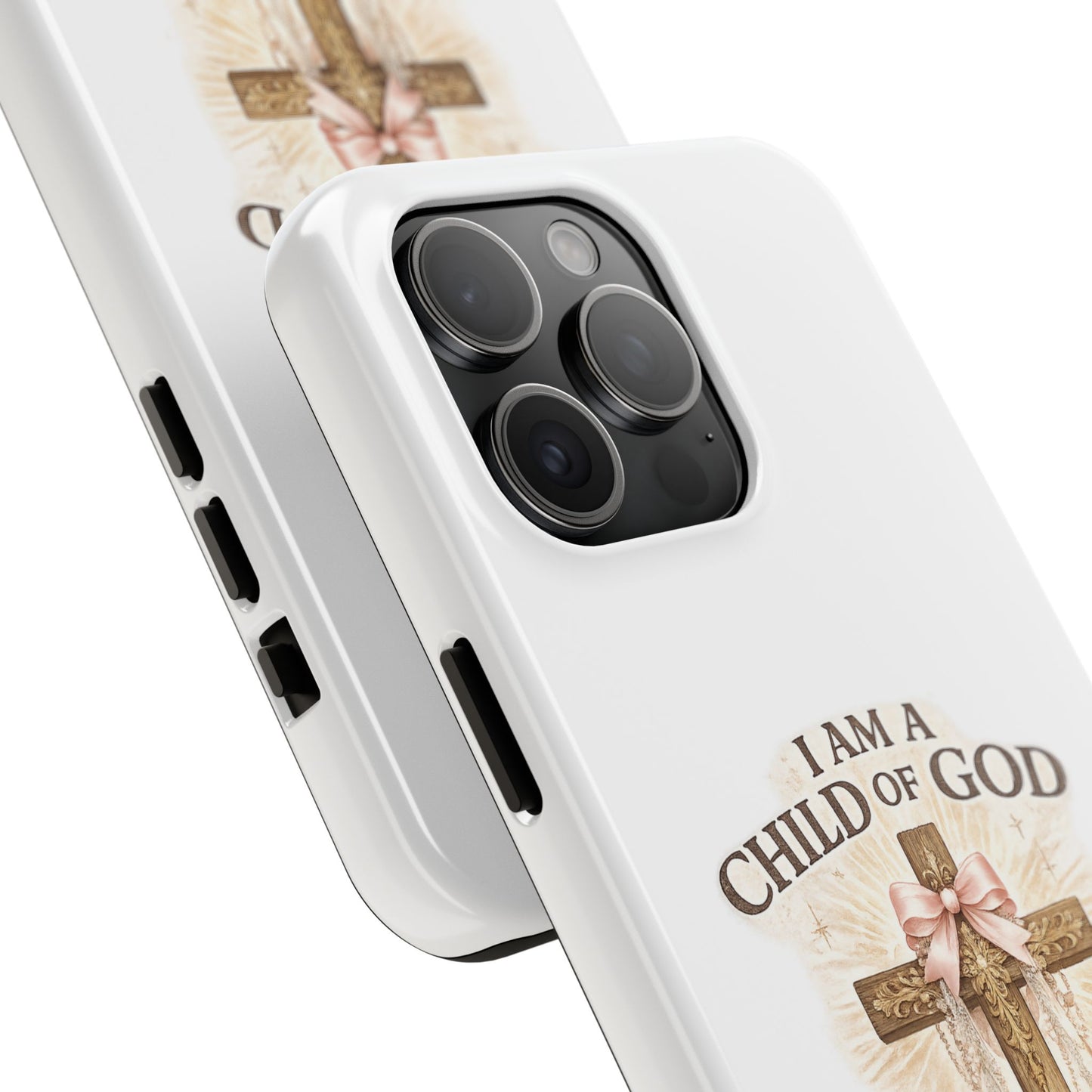 Religious Phone Case — "I Am a Child of God, I Love Jesus" Tough Protective Case